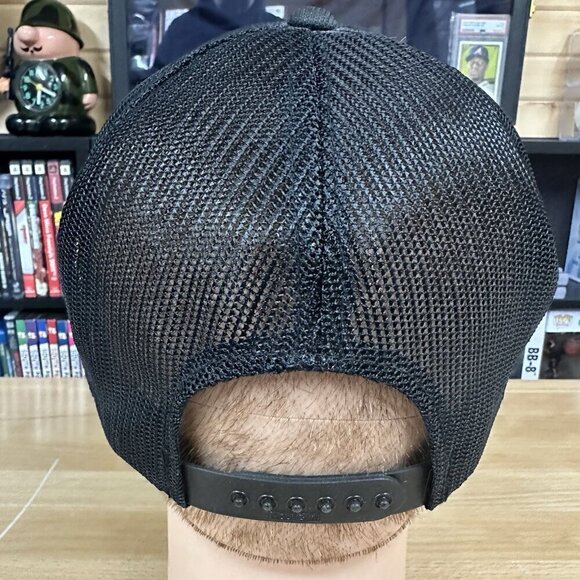 Vtg CAT Diesel Power Patch Hat Black Mesh Snapback Scrambled Eggs REGD - Picture 4 of 5